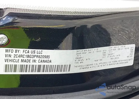 2023 Chrysler Pacifica Touring L from USA, damaged, VIN 2C4RC1BG3PR620985